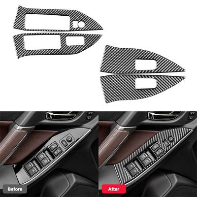 Windows Lifter Panel Cover Trim LHD Car Door Window Lift Button Switch Decor Sticker For Subaru Forester 2013-2018