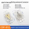Compact Waterproof 2-In 2-Out Quick Wiring Terminal for Single Strand Hard Wire