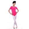 Children's Autumn Cotton Dance Costume: Short Sleeve Performance & Practice Attire for Girls.