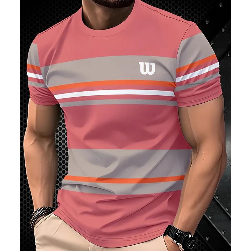 New Summer Men's Fashion T-shirt Personality Graffiti Printed Men's T-shirt Top