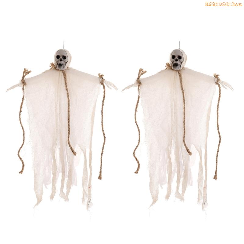 K1AE 2pcs Halloween Skeletons Hanging Decorations Specter Skull Specter Ornament For Party Decorations