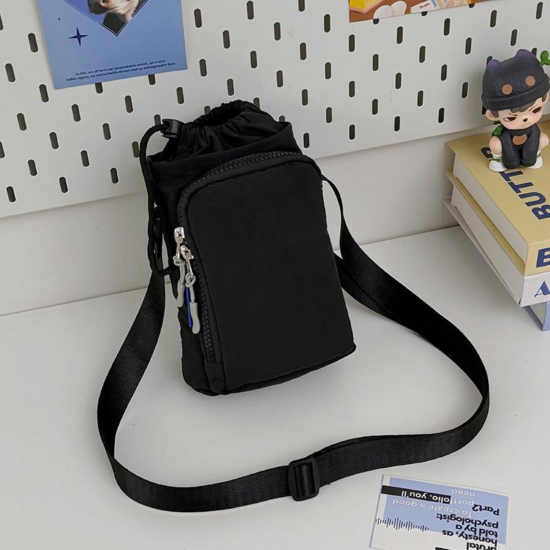 

Backpack, Casual Crossbody Bag, Water Bottle Bag, Student Lightweight Water Cup Bag чёрный