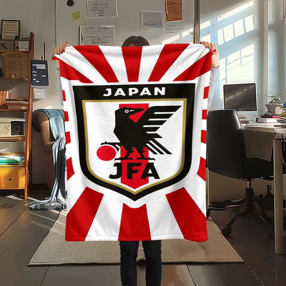 1Pc Japan JAF Print Flannel Blanket High Quality Warm Comfortable Cover for All Seasons Perfect for Gifts Home Decor