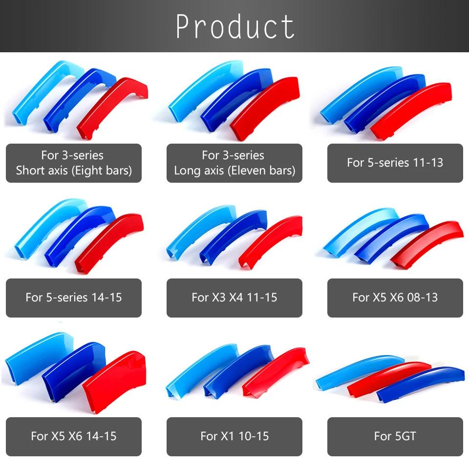 MLKK4 M Power Front Grille Trim Strips For BMW X1 X2 X3 X4 X5 X6 X7 F48 F49 E84 F39 F25 F26 G01 G02 F15 E70 G05 F16 E71 E72 G07 Z4 E89