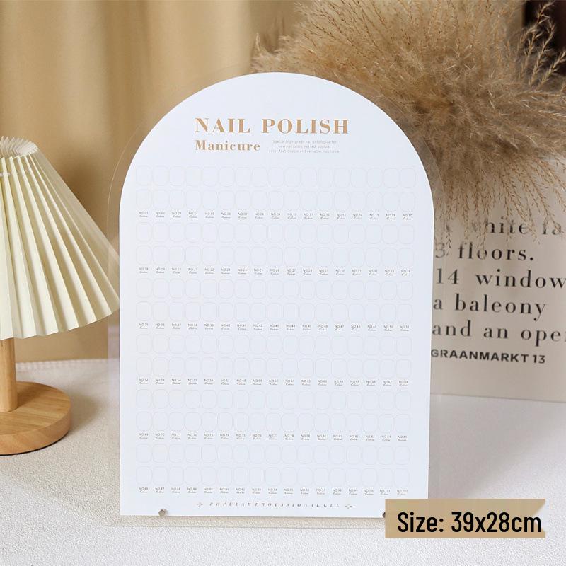 Placă de afișare pentru ojă acrilică cu 102 culori – Suport de salon de înaltă calitate pentru album foto mare