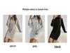 2024 Fall/Winter Women's Casual Solid Color High Neck Long Sleeve Knitted Dress