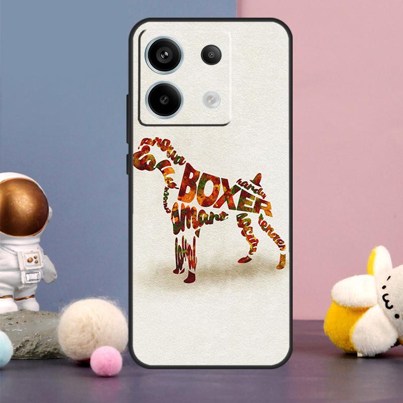 

Cute Boxer Dog Puppy Case For Xiaomi Redmi Note 14 13 9 10 11 12 15 Pro Plus Redmi 15 15C 14C 10C 12C 13C Cover Redmi 13C