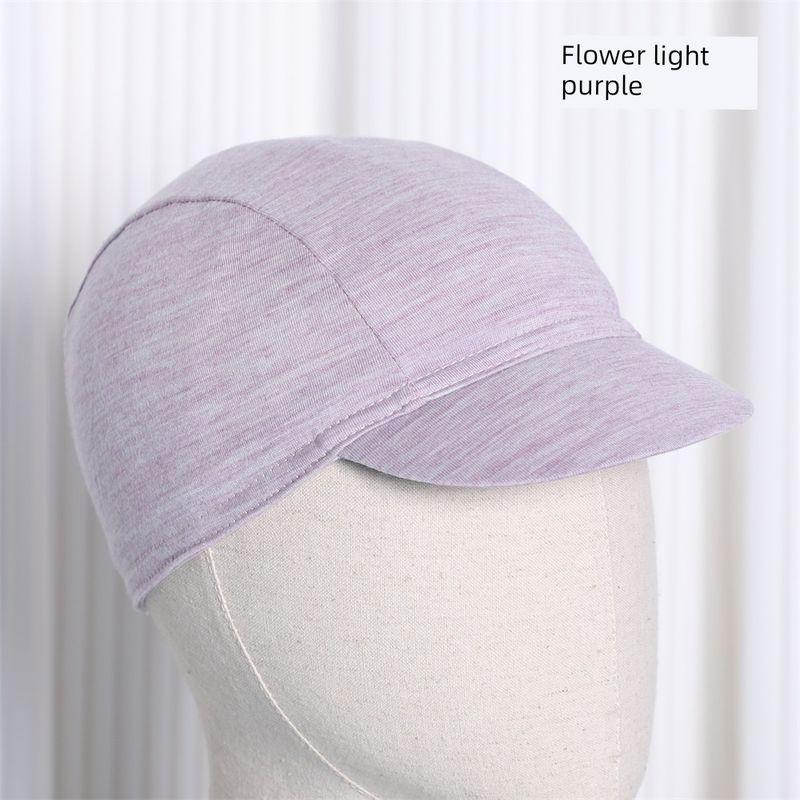 

Merino Wool Lightweight Cycling Sports Cap Cycling Ski Helmet Liner Cap Sweat-Wicking Breathable Flower light purple