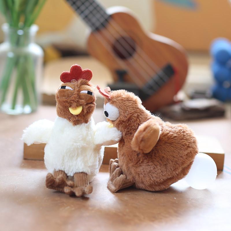 Adorable Plush Bubble Blowing Chicken Keychain Cute Soft Pp Cotton Stuffed Animal