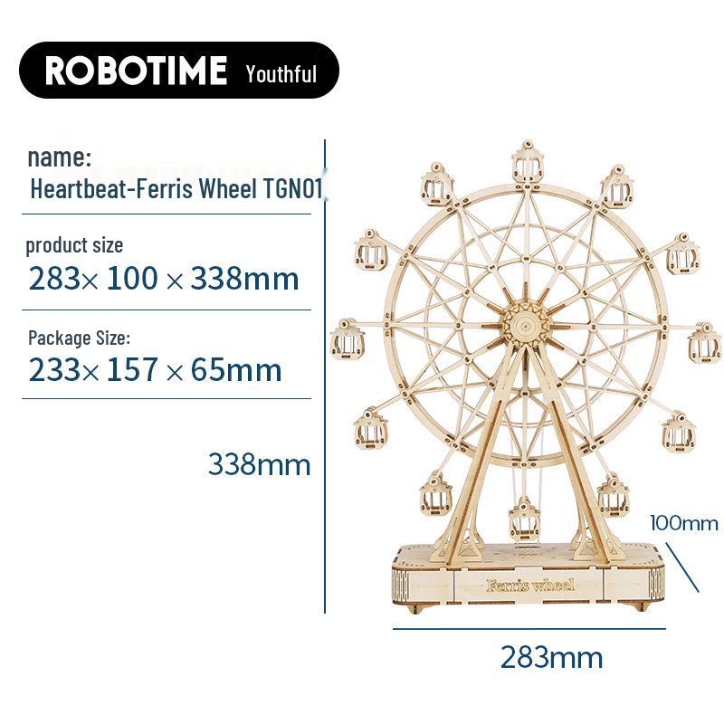 Rotating Wooden Carousel Music Box - DIY Handmade Gift
