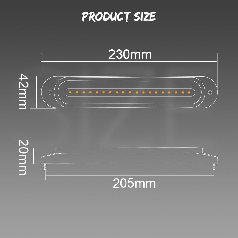 68 led Tail Light 3 in 1 LED Brake Stop Light DRL Rear Turn Signal Lamp Warning Lamp For Truck Trailer RV ATV UTV SUV 12V 24V