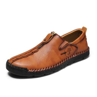 Handmade Leather Casual Men Shoes Design Sneakers Men Comfortable Leather Men Loafers Hot Sale Moccasins Driving Shoes Size 48