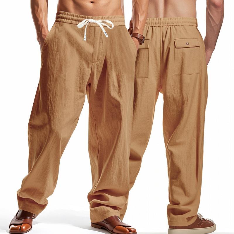Mens Loose Wide Leg Breathable Casual Long Pants For All Seasons