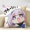 Amane KanataS Cute Cushion Cover Natural Linen Organic Fabric DoubleSided Printing Room Sofa Decor Pillow Case