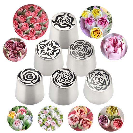 Oversized Russian Piping Tip Set Decorative Marshmallow Nozzle Flower Nozzles for DIY Baking 3D Bouquets Roses And Patterns Cake Decoration Supplies
