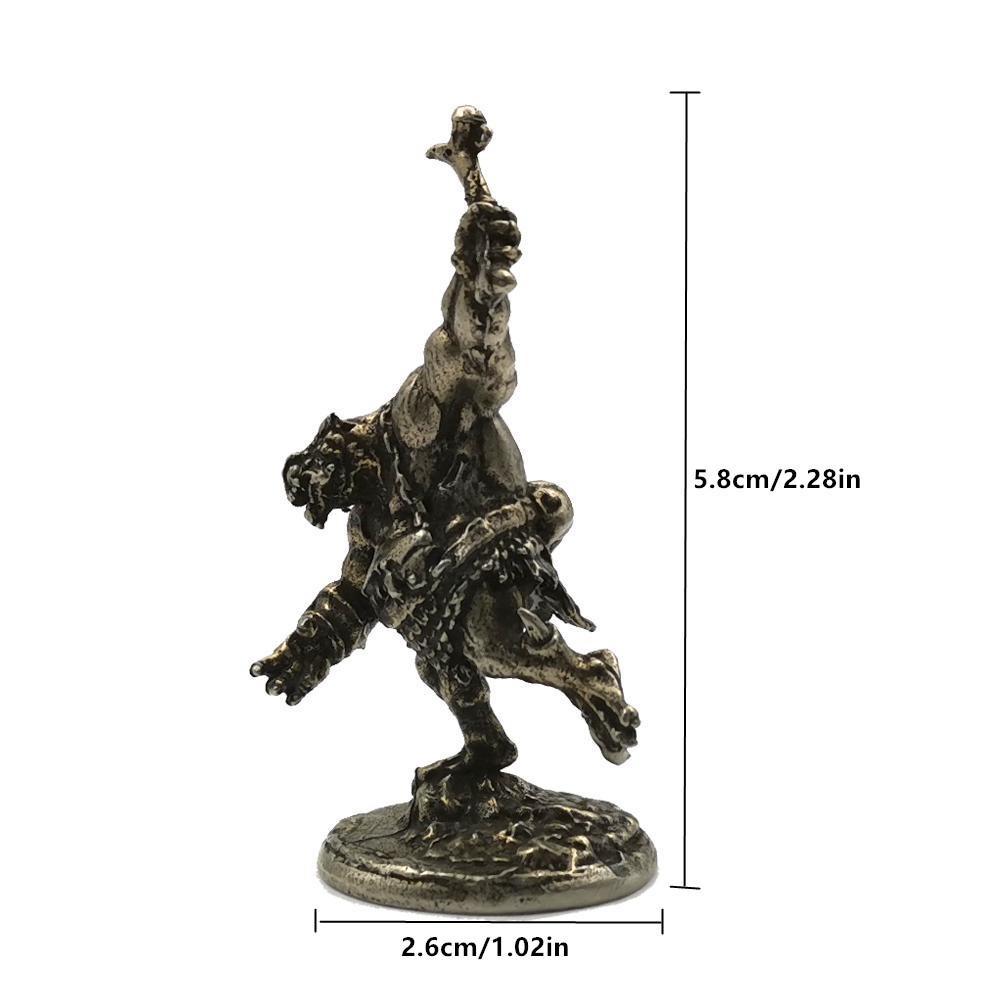 Lizard Man Soldiers Models Toy Figurines Miniatures Metal Copper Mens Gifts Desktop Ornaments Decorations Crafts