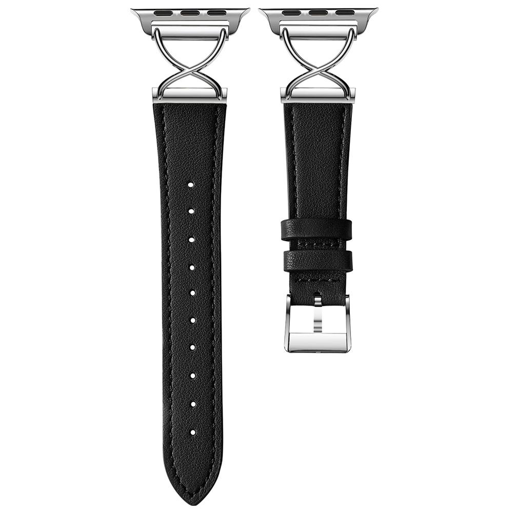 

Для Apple Watch 10 46мм/Ultra 2/Ultra 49мм/9 8 7 45мм/SE (2023) SE (2022) SE 6 5 4 44мм/3 2 1 42мм Ремінець з натуральної коров ячої шкіри (Срібна пряжка) As shown A