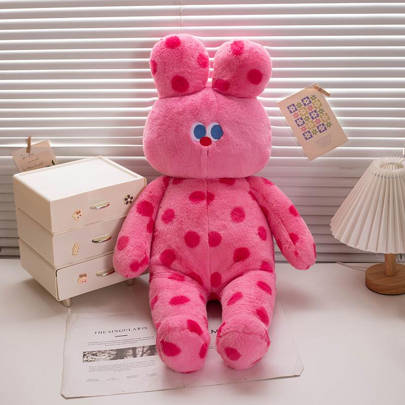 Dot Cat Stuffed Animal Plush Super Soft Dog Bunny Dolls Cartoon Chroma Pillow Toys Soft  Birthday Gifts For Girls Room Decor