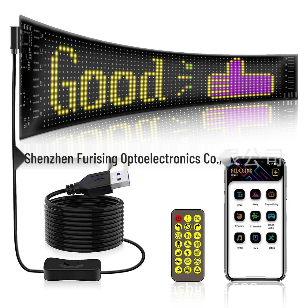 Bluetooth-Enabled Flexible LED Car Display: Rear Window Full-Color Scrolling Screen
