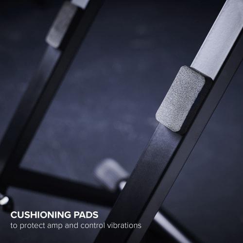 BOSS BAS-1 Amplifier Stand, Supports Up To 21kg, Adjustable Back Width, Foldable, Durable Steel Construction, Katana/Blues Cube, Guitar/Bass, for Stud