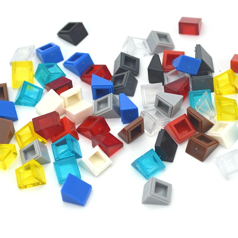 250Pcs Color Building Blocks Figure Smooth Slope Bevel Bricks 54200 1x1 Educational Creative Size Compatible With Toys for Child