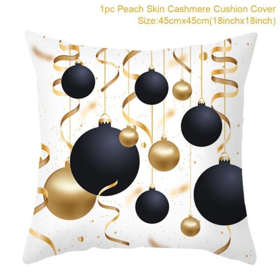 45cm Christmas Cushion Cover Navidad Merry Christmas Decorations For Home Xmas Noel Cristmas Ornaments New Year Gifts