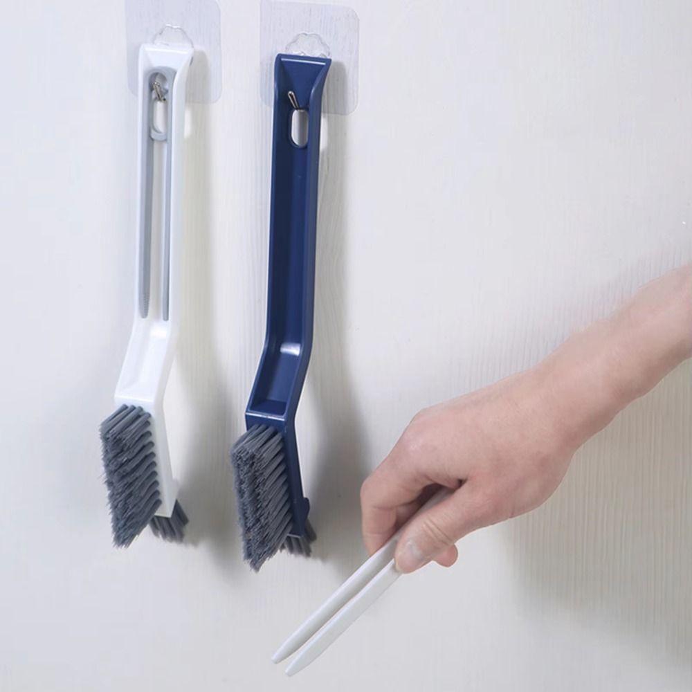 3 in1 Long Handled Gap Brush Hard Bristled Corner Brush Effective Cleaning Brush Window Grooves