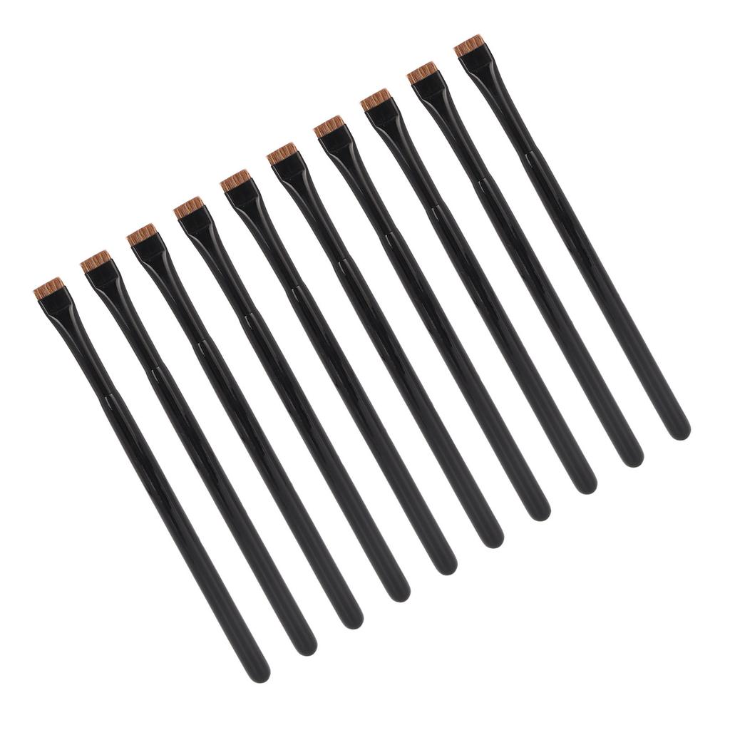 10 szt. Płaski pędzel do eyelinera Profesjonalny Ultracienki Miękki włos Pędzel do brwi Narzędzie do makijażu oczu