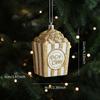 Golden Sticky Pink Christmas Tree Pendant Golden Snowman Gift Box Cartoon Pendant Reindeer Decorations Christmas Tree Accessory