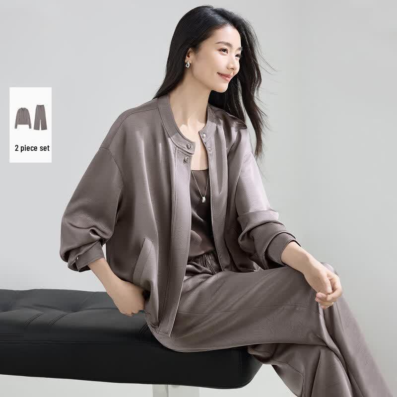 Женский блестящий комплект: куртка и брюки IHIMI M