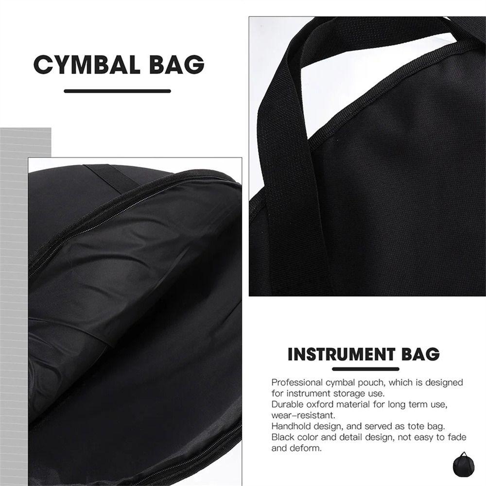 Waterproof Cymbal Bag Double- Layer Cymbal Gig Bag Cymbal Storage Case Travel Container