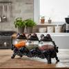 Seasoning Jars Frog Design Salt Pepper Organization Canister Apothecary Jar with Lids for Kitchen Pantry Cabinet Counter Food
