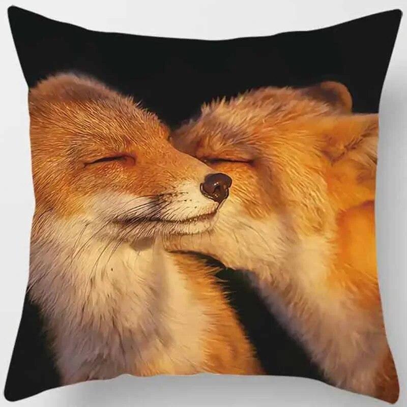 Серия с принтом лисы, наволочка для гостиной, дивана, стула, кровати, наволочка, подарок на день рождения, украшение для спальни, обнимание 45x45cm