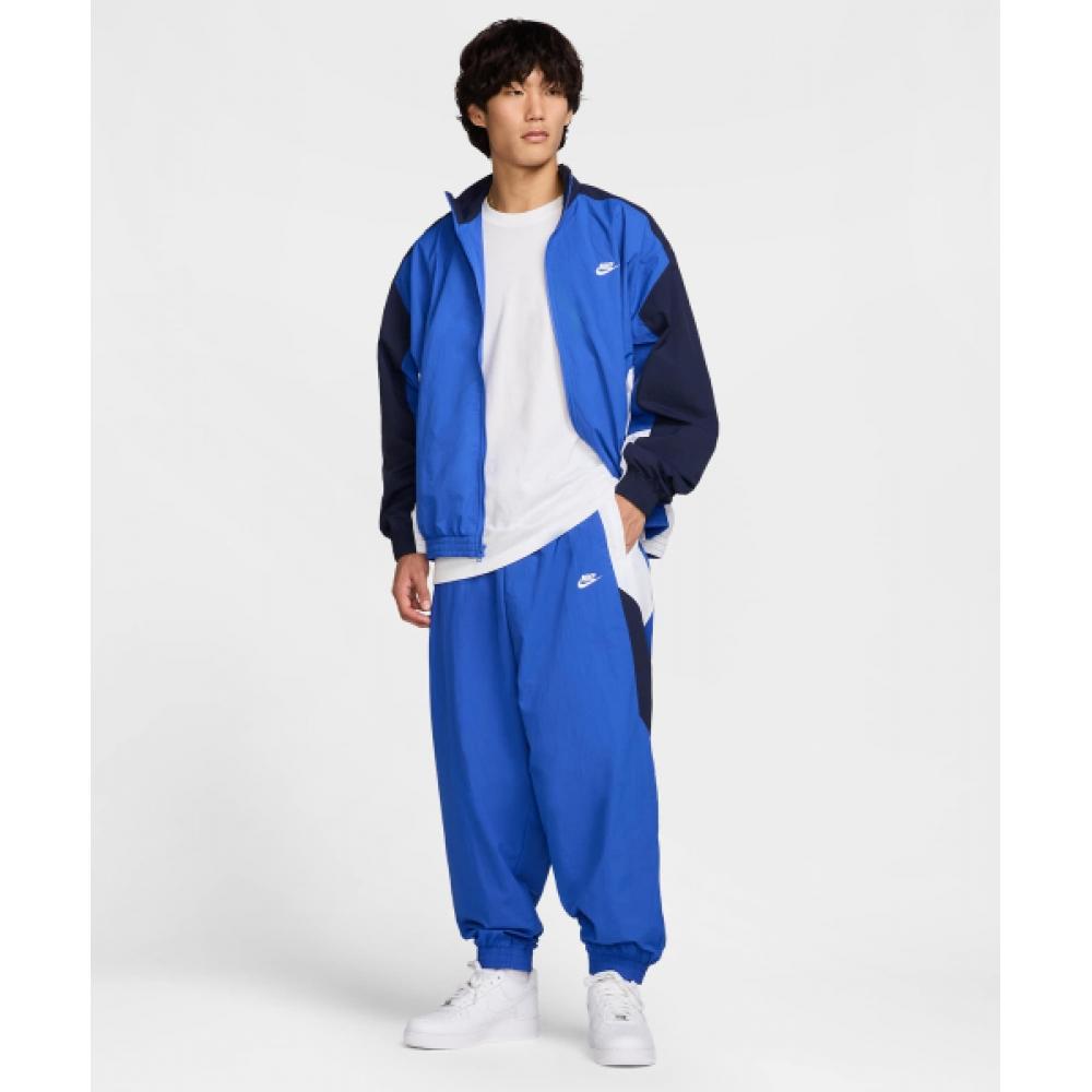 Nike Jachetă de trening supradimensionată țesută Club M   gaMe Royal  Obsidian  Alb Hq6110 480