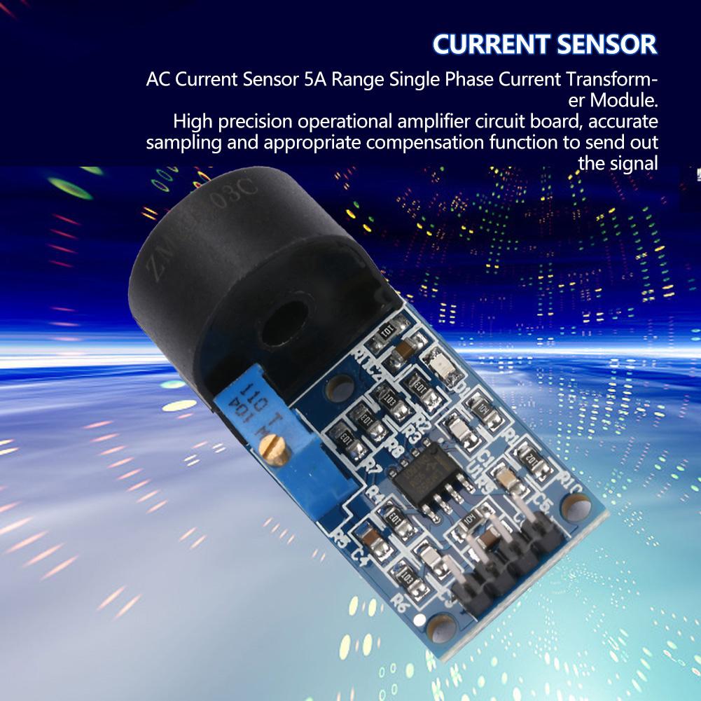 AC Current Sensor 5A Range Single Phase Current Transformer Module