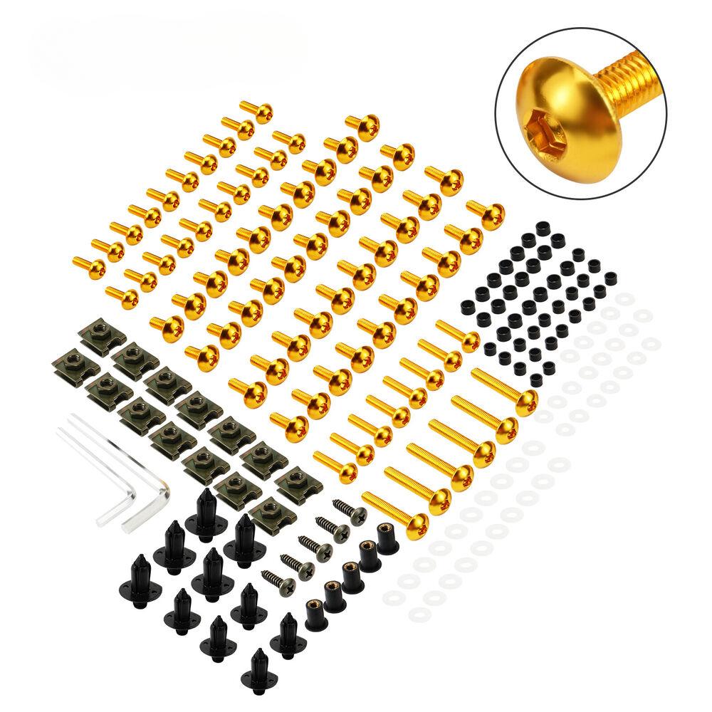 

190 шт. Комплект болтов для обтекателя кузова для Honda CBR600RR 2003-2020 CBR1000F CBR 6000 900 929 954 1000 RR CBR600 F F2 F3 F4 F4i золотой