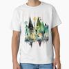 Abstract Geometric Shapes Forest Watercolor Classic T-Shirt