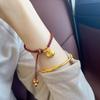 New Chinese Style Woven Bracelet Adjustable Braided Handstring Unique FU Bag Pendant  Gift