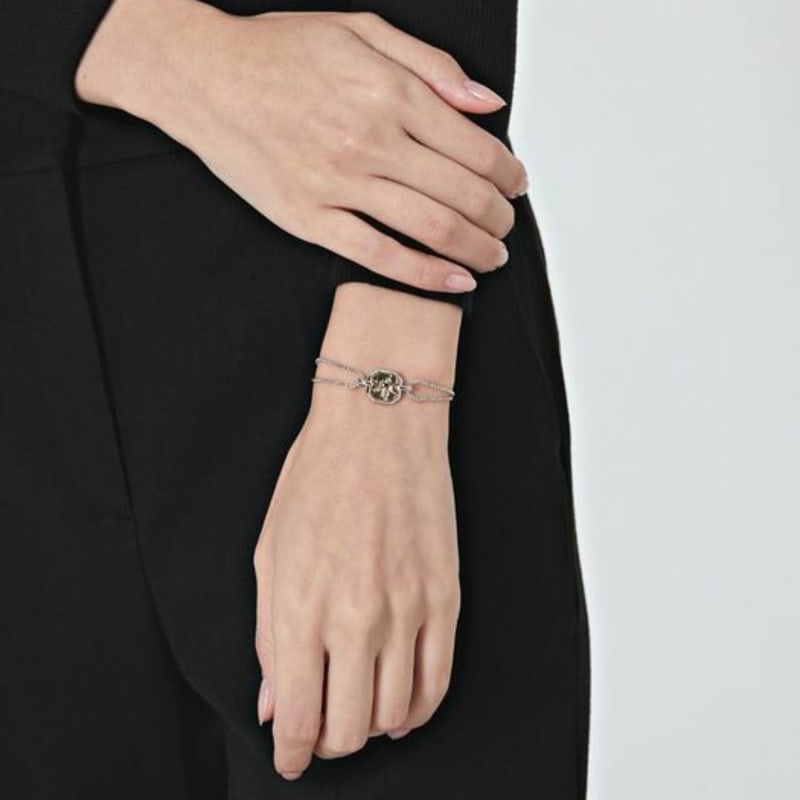 Gaman W Two-Tone Bird Bracelet