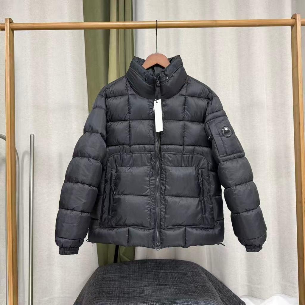 New CP classic black lens stand-up collar light and thin cotton clothes, grid segmented quilted jacket, urban functional tooling
