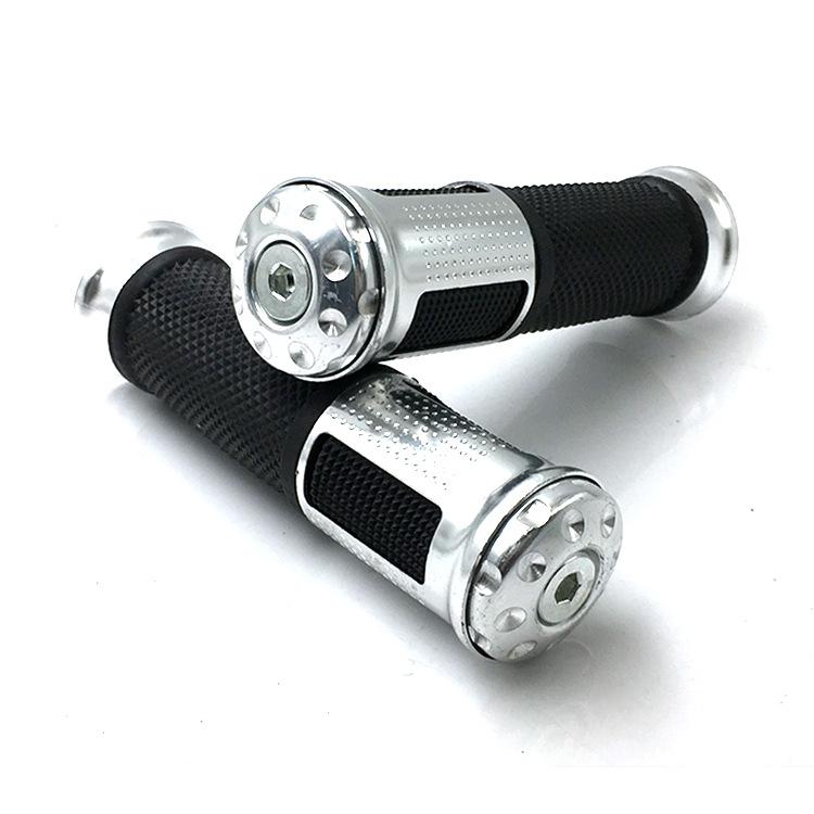 Poignées de guidon universelles en caoutchouc pour moto 7/8 pouce Poignée d'accélérateur de moto Embouts de guidon Convient pour Vélo de sport