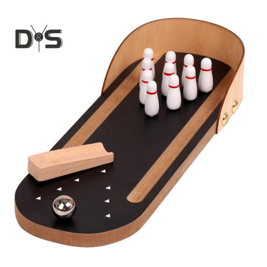 

1 набор настольных мини-игр для боулинга, снятия стресса, тревожности, портативных деревянных шаров для путешествий, домашнего офиса, настольных игрушек для детей, подростков, взрослых, подарков 1 Set