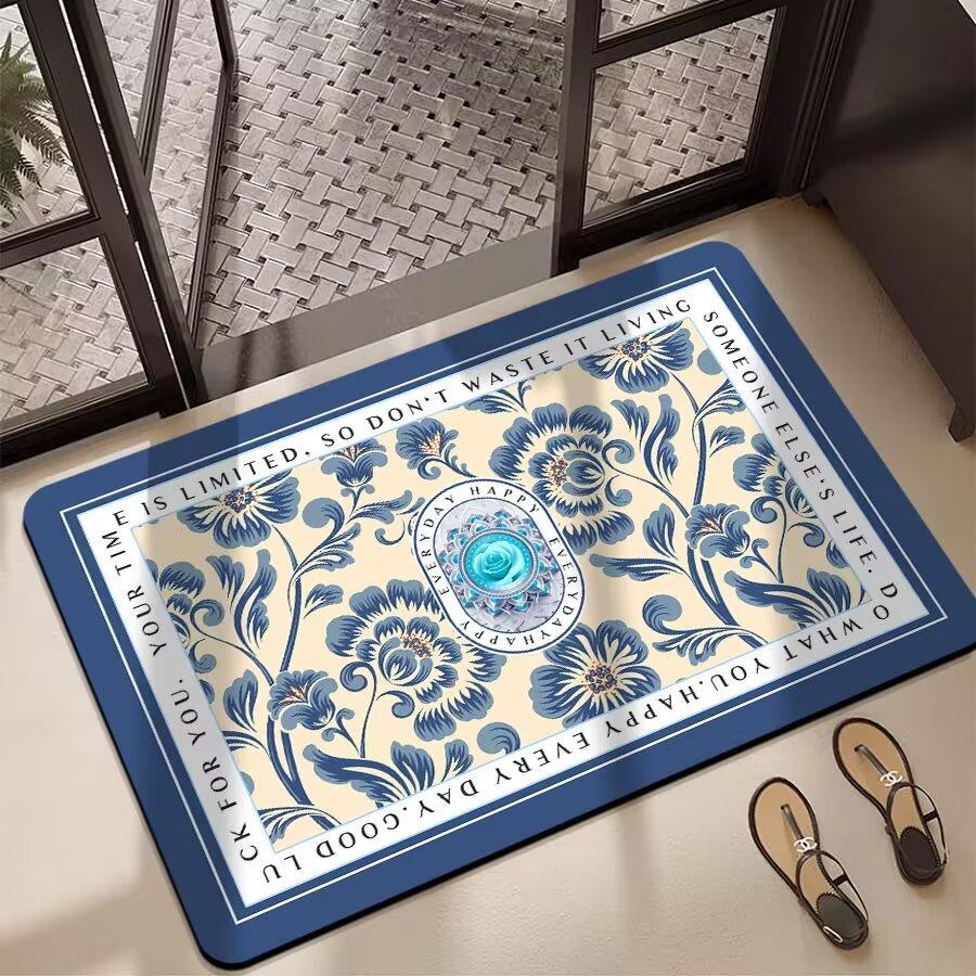 Nordische Stijl Badkamervloermatten Waterabsorberend en Sneldrogend en Vuilafstotend Badkamer Antislip Voetmatten Diatomeeënaarde Voetmatten 40*60cm
