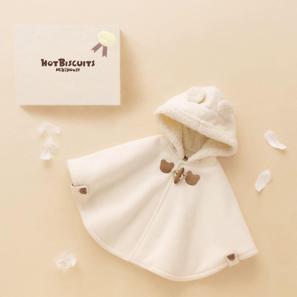 HOUSE Hot Cloak Set Baby Baby Ivory Free [MIKI Biscuits] [BOX Included] Boys, Girls, Babies, Children's Clothing, Shower, Gift, (70-90cm) 74-9988-498