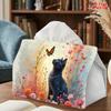1pc 1pcs Reusable Tissue Box with Black Cat & Suitable for Kitchen, Living Room, Farmhouse Table Decor - Decorative Napkin Dispenser Holder, Compact T