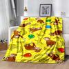 Tayo's Colorful Bus Parade Flannel Blanket-Soft and Suitable for Sofas,Beds,Offices,Travel,All Seasons,Great Gift for Holidays and Birthdays.