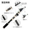 SANLIKE Compact Fishing Rod Surf Rod Pack Rod Carbon Fiber Aluminum Reel Seat Telescopic 2.7m