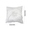Romance Lace Embroidered Rings Pillow for Weddings Sturdy Fabric Materials With Handmade Beads Tulle Detail