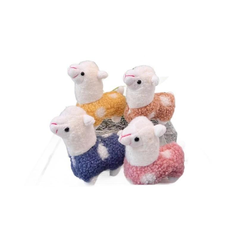 Polka Charming Dot Alpaca Plush Toy Super Soft Stuffed Animal For Keychains Gifts And
