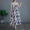 Cotton and linen literary and retro loose Mori girl sweet tube top sleeveless A word suspender dress woman